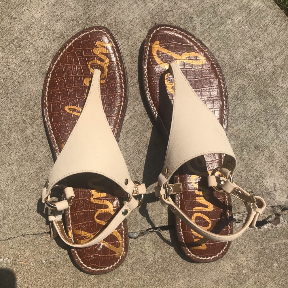 Sam Edelman cream sandals